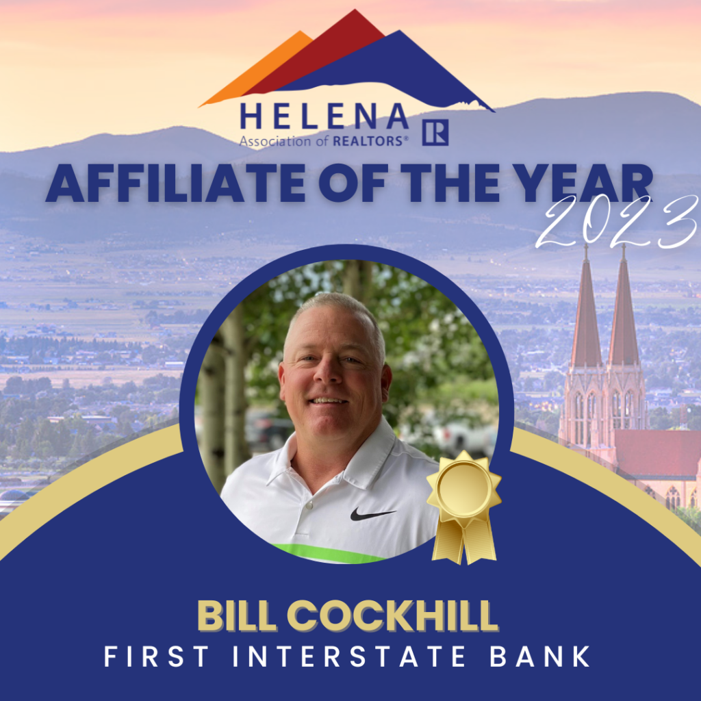 Affiliate of the Year, Bill Cockhill, First Interstate Bank